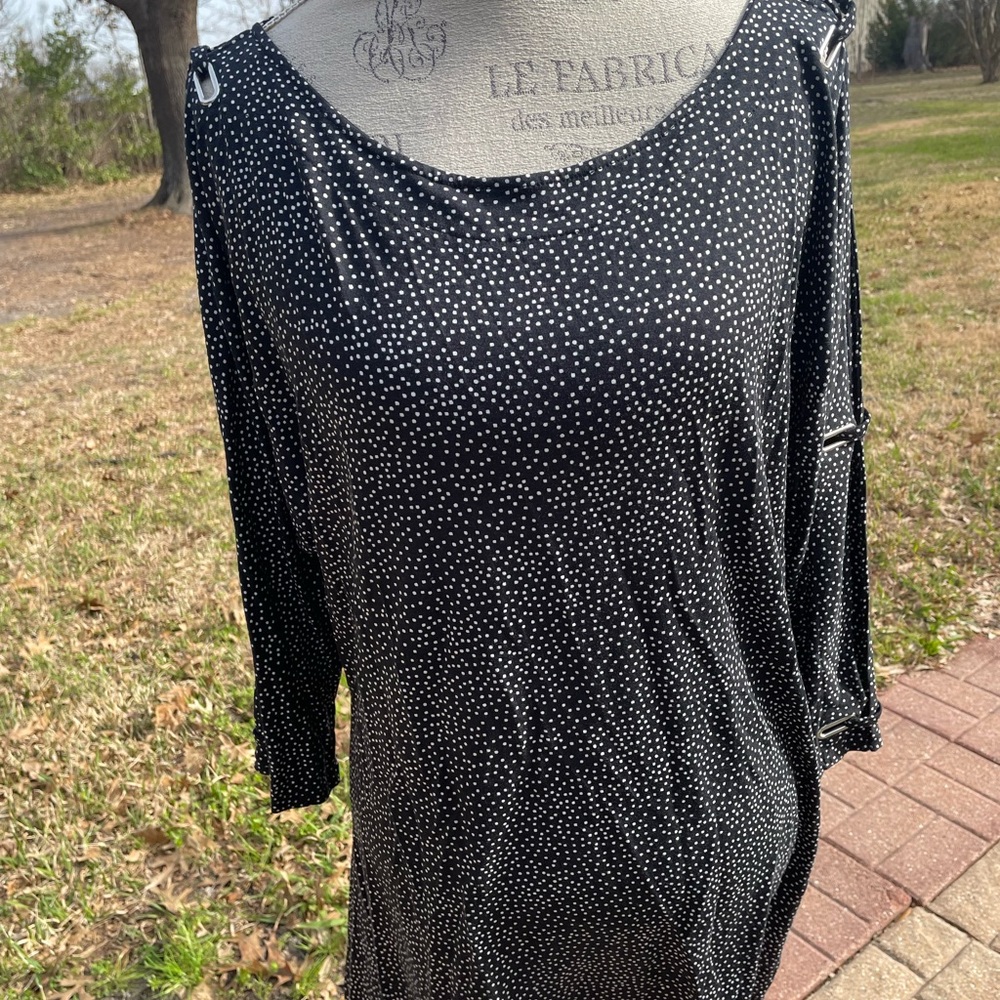 Black and White Polka Dot top